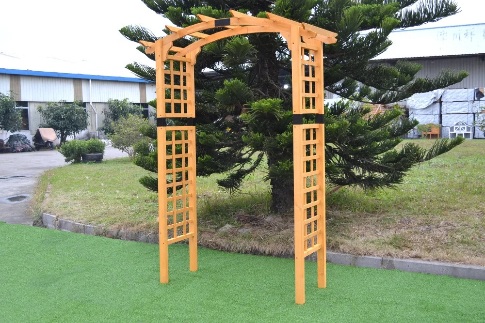 wooden garden arbor
