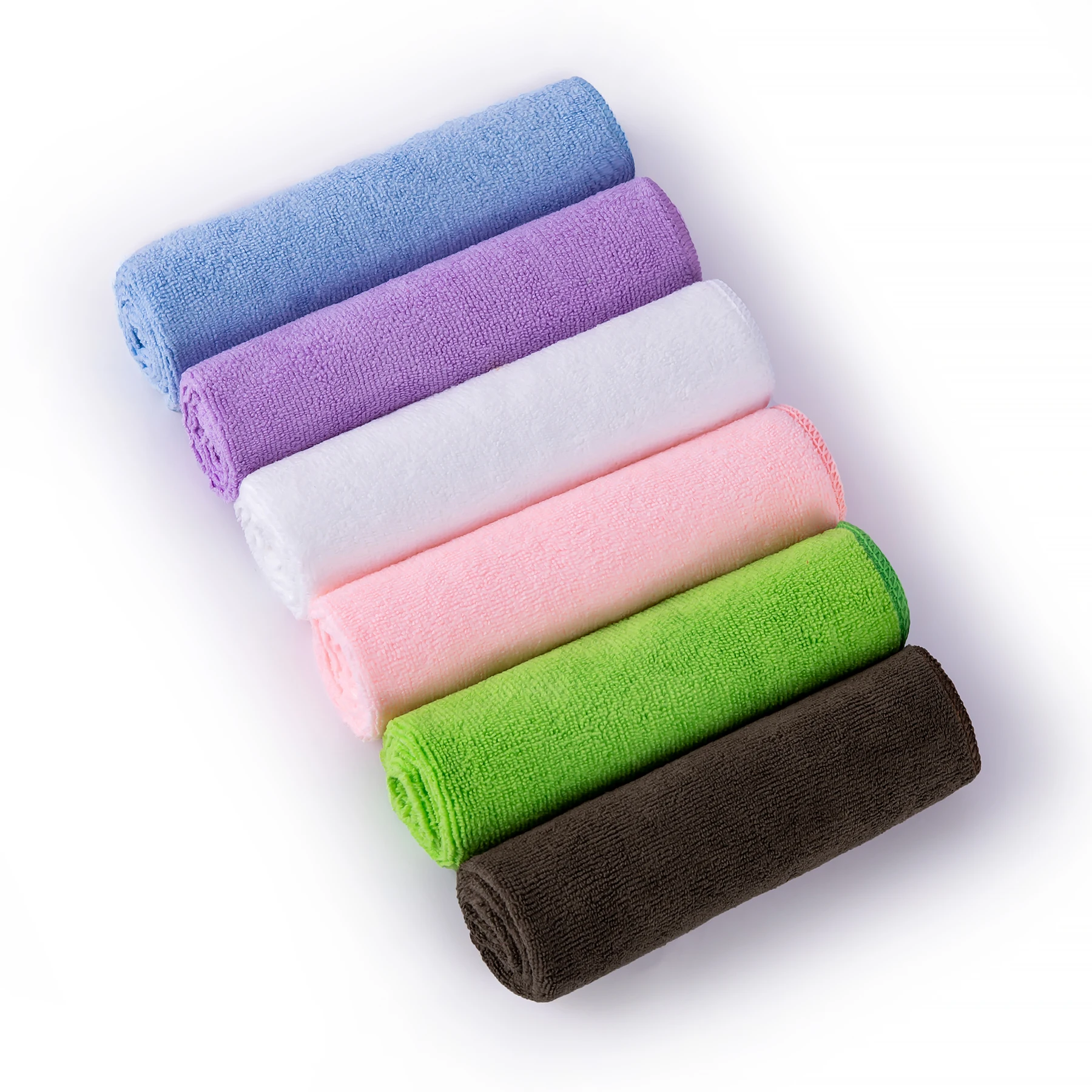 OEM microfiber car cleaning rags supplies customized private label streak free window cloth quick dry glass polishing towels