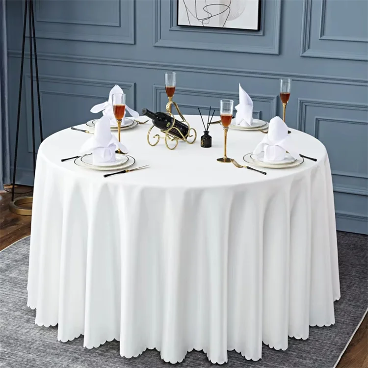 Table Cloths for 8-10 Seater Dinner White Round