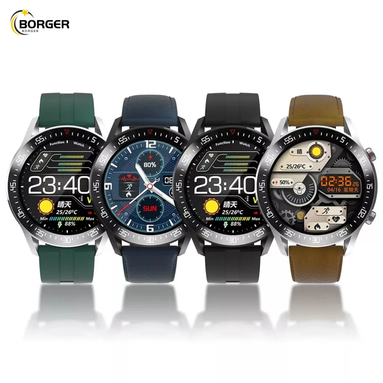 IP68 Waterproof Smart Watch C2 Full Touch Round Screen Heart Rate Blood Pressure Monitoring SmartWatch For Men Women