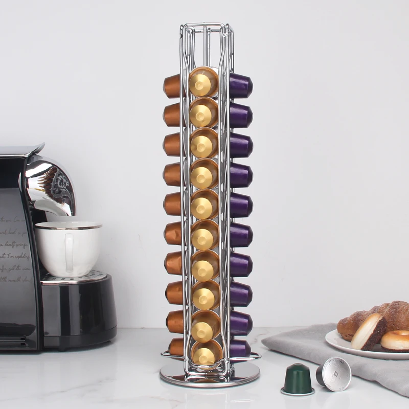 Multifunction Kitchen Rotating Nespresso Organizer Capsules Coffee Pod Holder