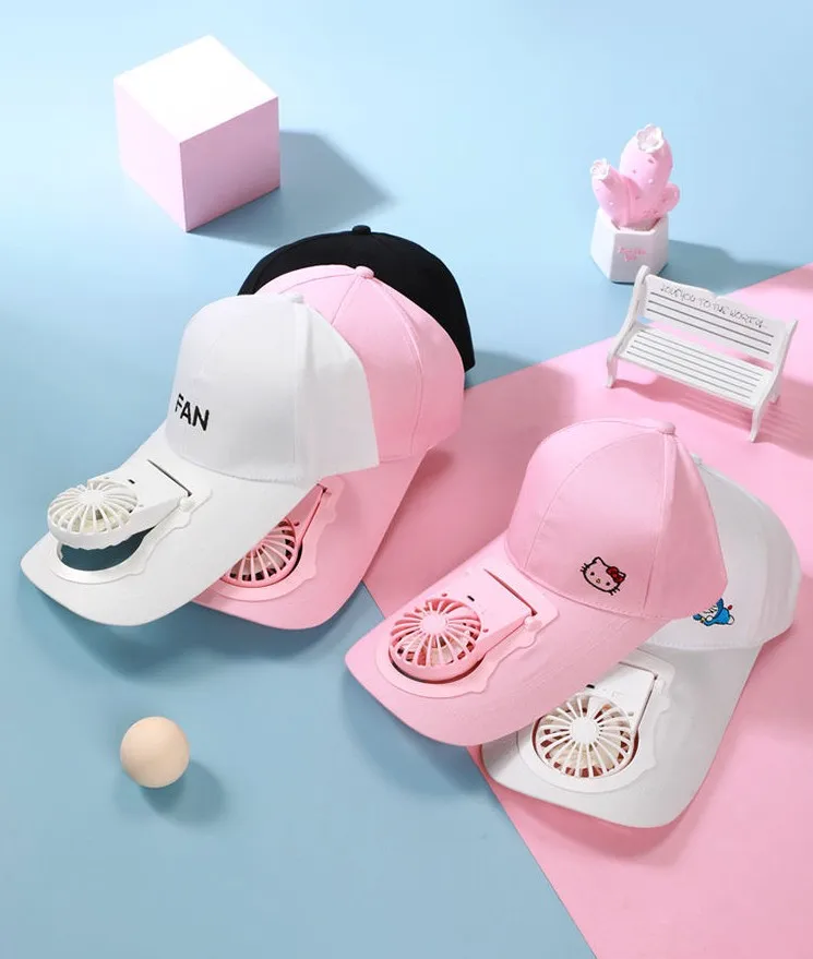 2022 New  Fan Cap Custom Logo Sports Hat summer New Trucker Baseball Cap Sun hat with fan