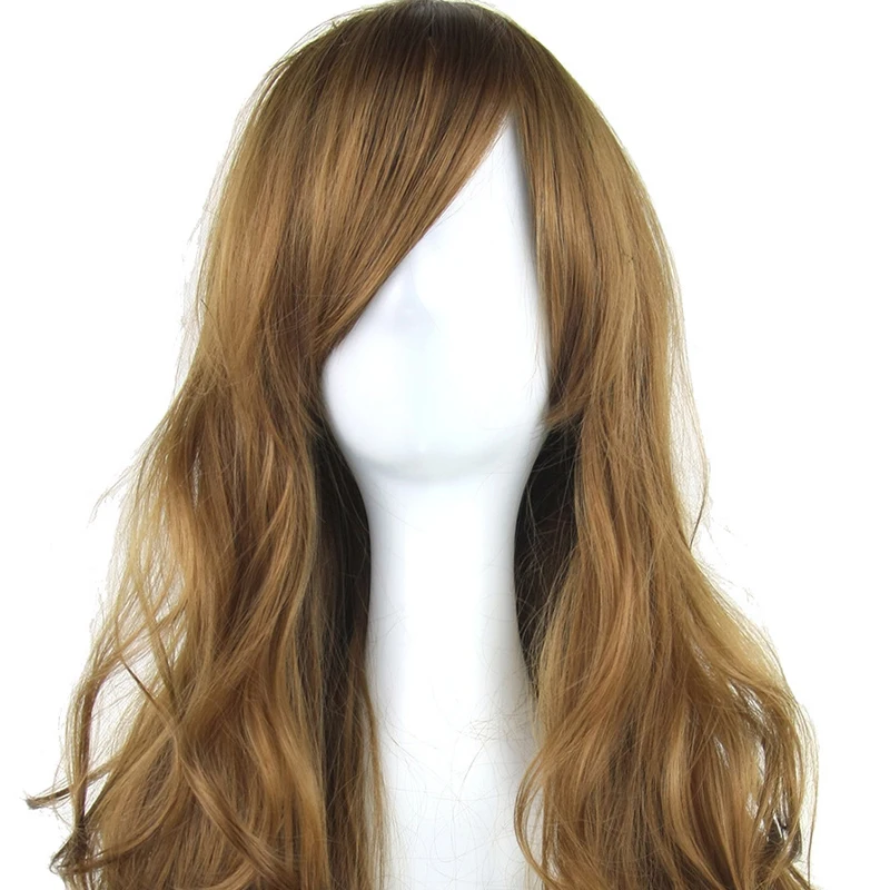 All Occasions Cosplay Wig Long Curly Hair High Temperature Silk Curly Hair Universal Anime Pink Wig