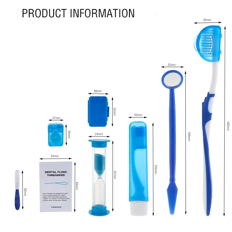 Personal Dental Oral Hygiene Kit Teeth Cleaning Set Dental Orthodontic Care Kit for Braces Patient