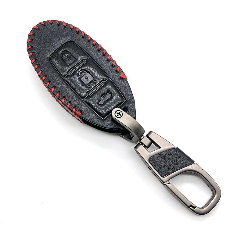 Leather Car Key Cases Remote Fobs Cover For Nissan Leaf Micra Qashqai J11 J10 X-Trail T32 Versa Note Patrol Juke Altima Infiniti