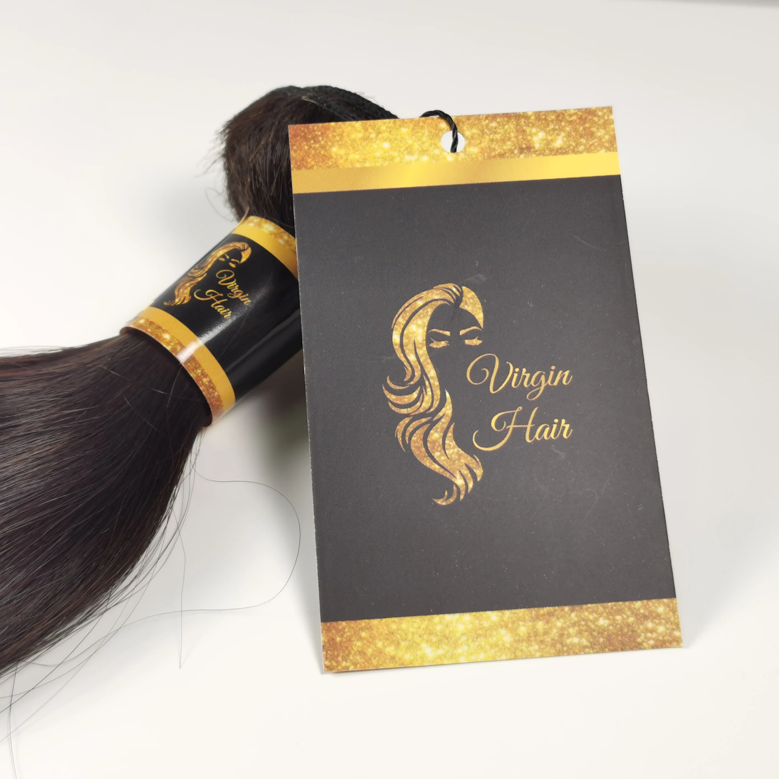 
Labels For Bundles Of Hair Custom Logo Paper Hangtags Card Wigs Wrapping Hair Bundle Tags 