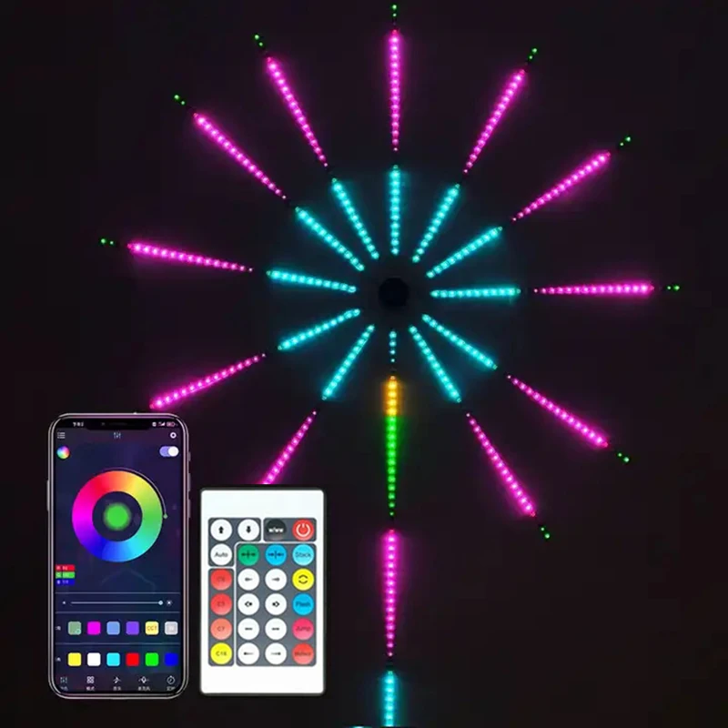 5V 5050 RGBIC Smart Firework LED Strip Lights Color-changing Christmas Lights 50 65 75 80 ABS IP65 Landscape -15 - 70 10000