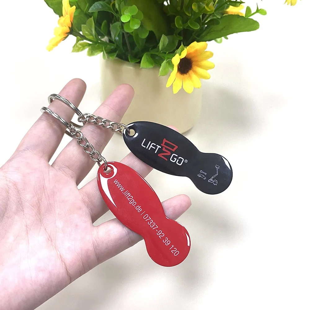 YYX Custom new fish shape stainless steel Euro Shopping Cart Token Metal Shopping Cart Trolley Coin Keychain