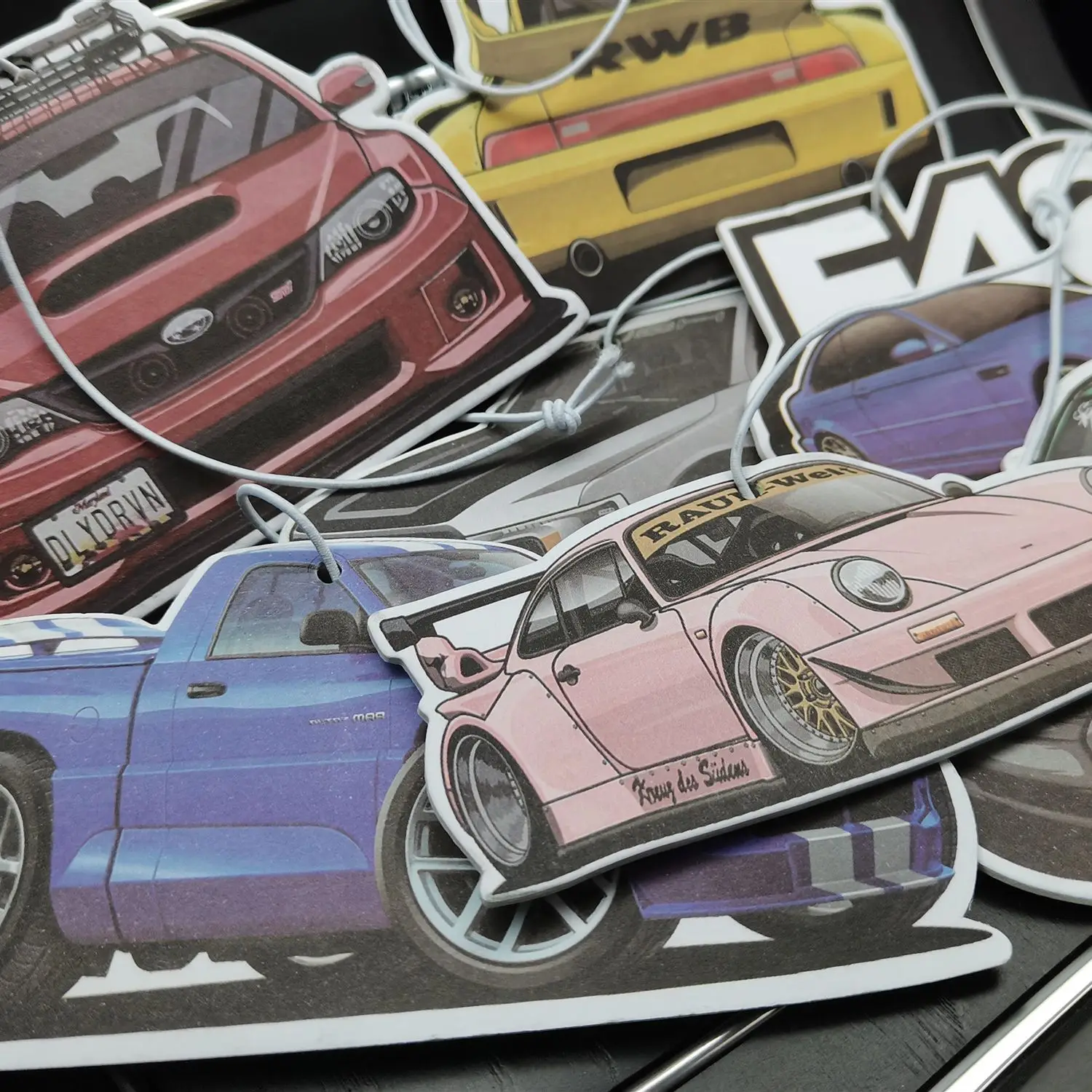 Organic Friber Perfume Scent Hanging JDM Car Accessories Air Freshener Custom Logo