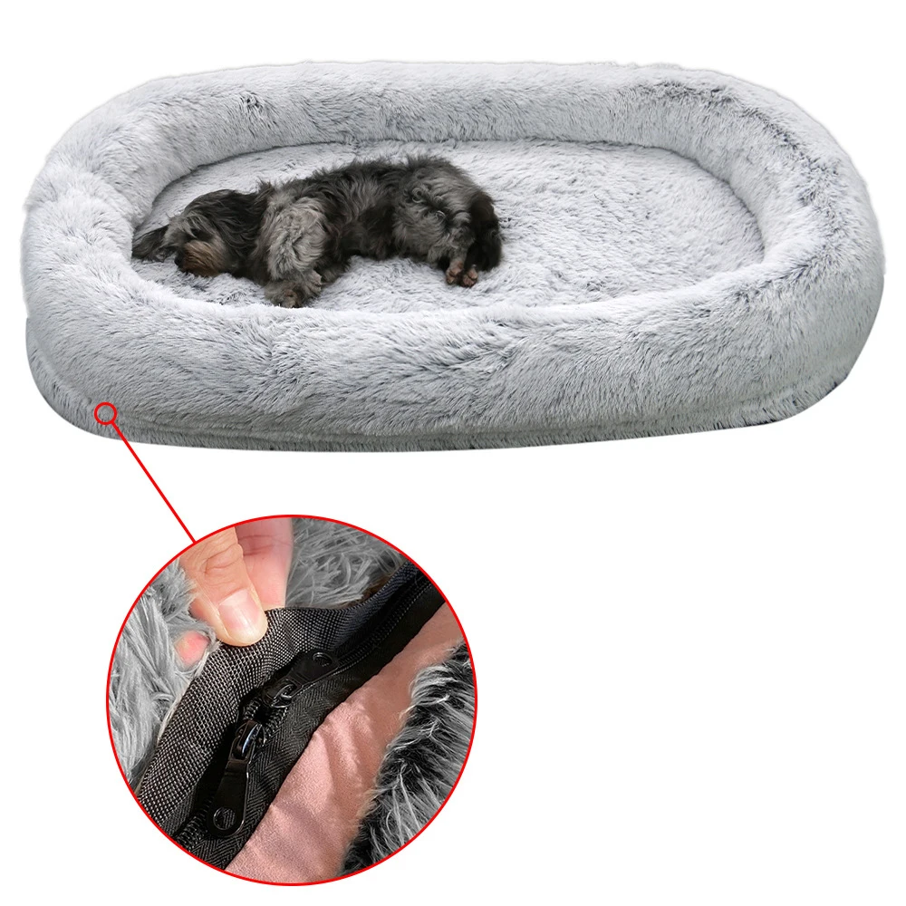 New Soft Calming Giant Pet Sofa Bed Luxury Round Anti-slip Giant Human Pet Dog Bed
