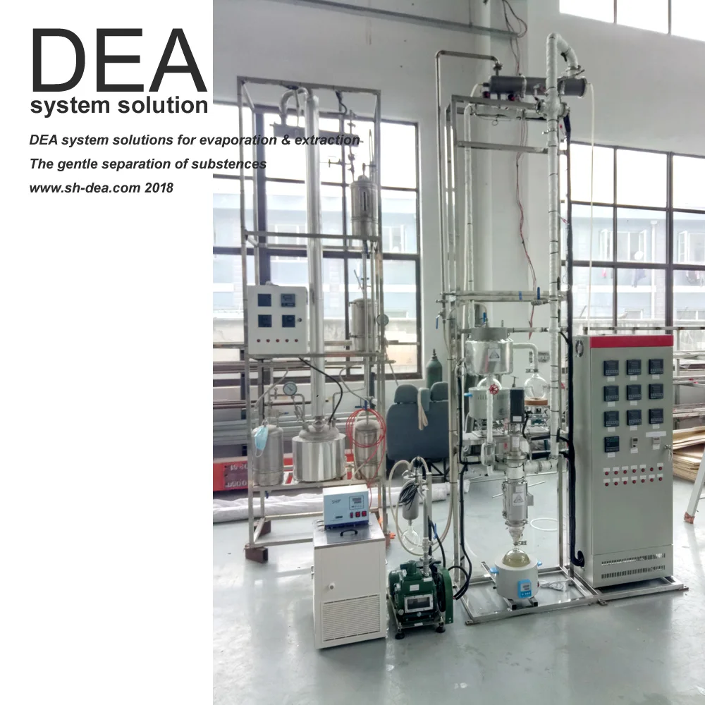 Wiped film evaporator with distillation column BML-10+JZ-50