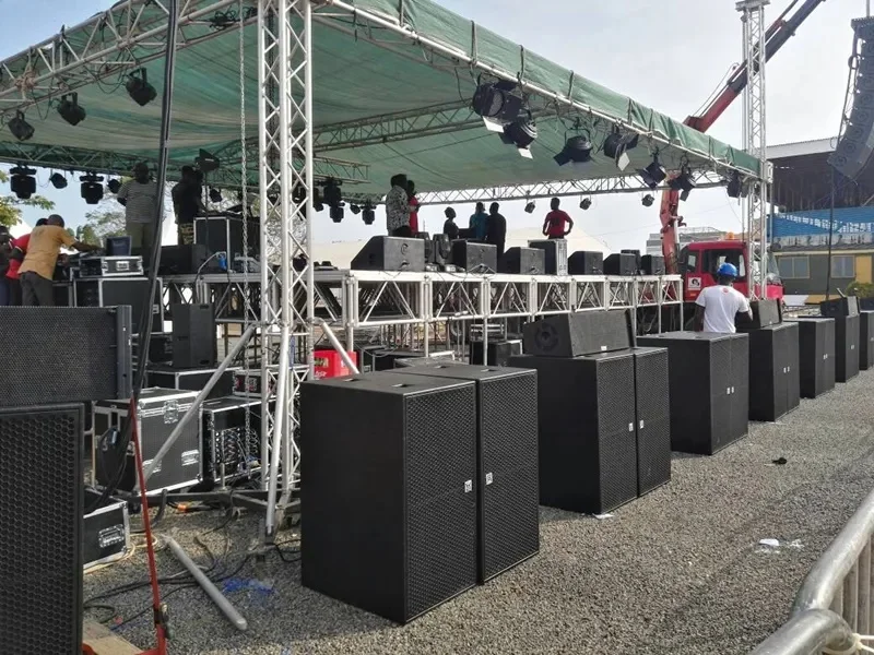 CVR Line Array Speakers Pro Floor Full Range Monitor System