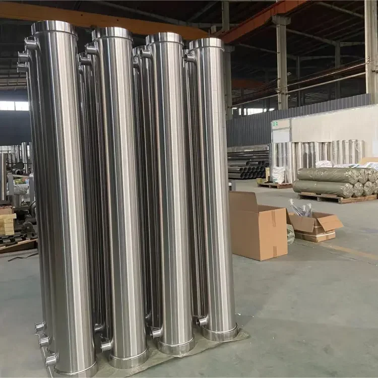 Ss304 316l Flange Stainless Steel Ro Membrane Housing 8040 8080 80120 Ss Pressure Housing Vessels Ro Membrane Shell