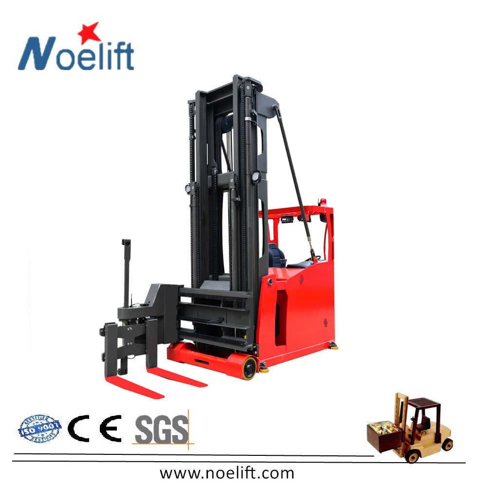 1.5 Ton Narrow Aisle 3 Way 7 Meters High Lifter Truck Electric Pallet Stacker Forklift
