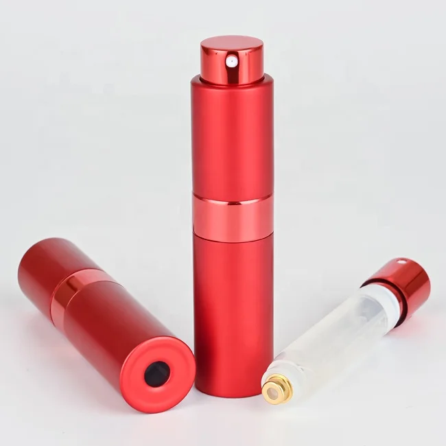 Free Sample 5ml 8ml Metal Travel Mini Portable Size Spray Refill Twist Up Atomiser Aluminum, Refillable Perfume Atomizer Bottles