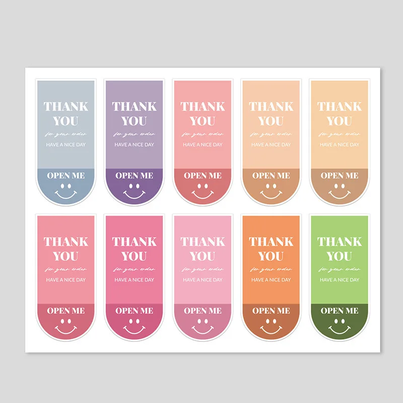 10pcs Per Pack Takeaway Sealing Stickers Labels for Gift Box Bag Decoration Packaging THANK YOU Stickers