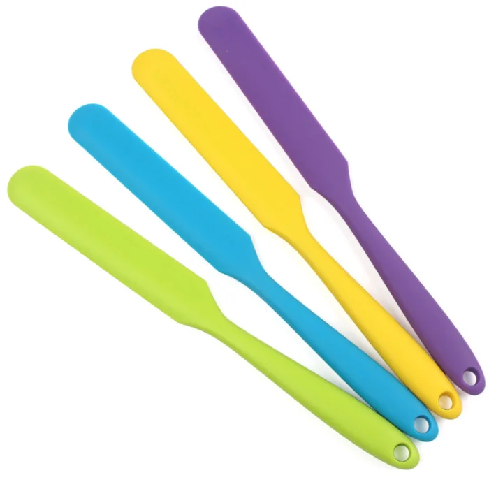 Non Stick Mixing Batter Scraper Heat Resistant Silicone Spreader Long Handle Spatula Baking Tool