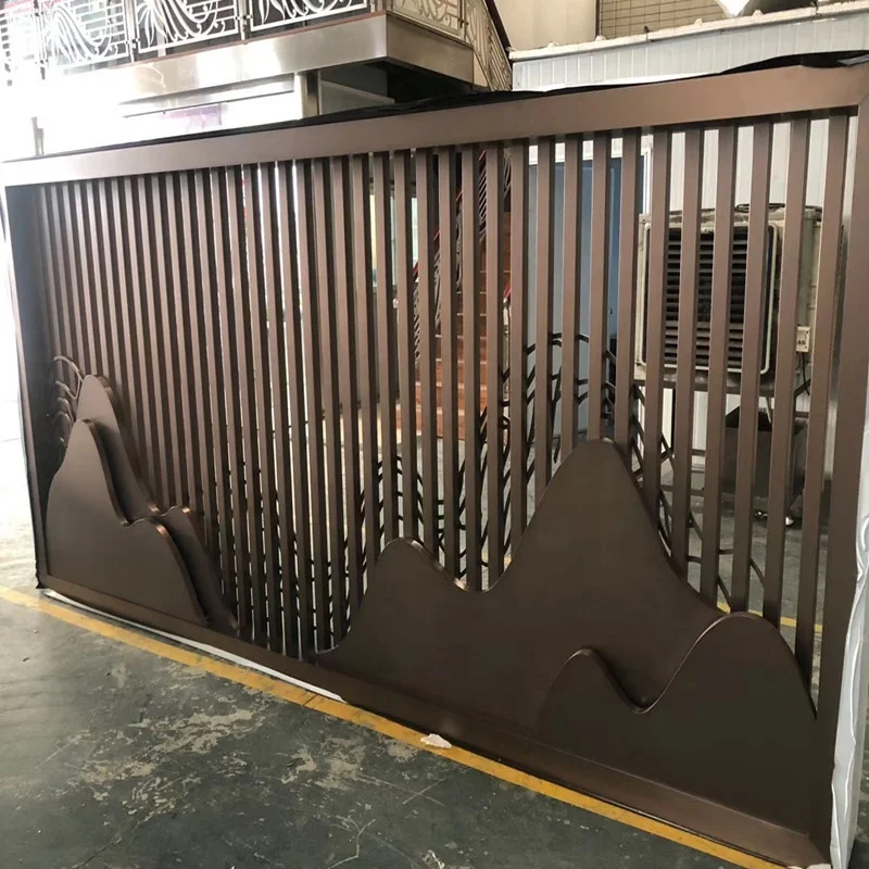 Лобби Античная Медная перегородка из нержавеющей стали Дубай разделитель комнаты декоративный экран