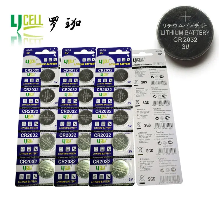 3V Lithium button cell Battery Type cr 2032 batteries