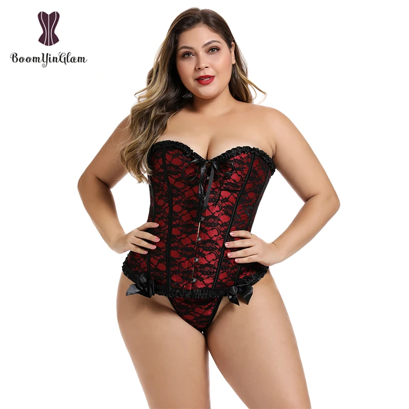 Busk Closure Back Lacing Ribbon Adjustable Sexy Fat Women Corsets Unique Sexy Women Pleated Corset Lingerie Plus Size 6XL