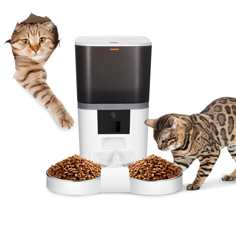 Automatic Cat Feeders with APP Control WiFi Enabled Smart Dry Food Dispenser Detachable Pet Feeder