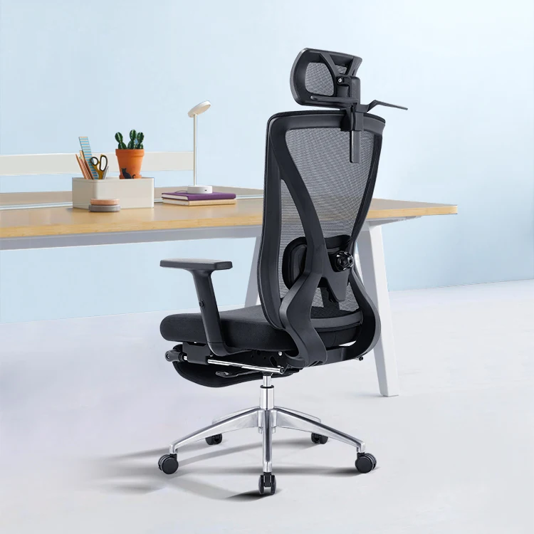 Home Office Chair Swivel Lumbar Support Computer mesh chair ergonomic office chair with footrest