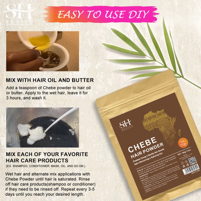 Natural African Chebe Powder Hair Oil Wholesale Chebe Powder Hair Growth Private Label From Chad