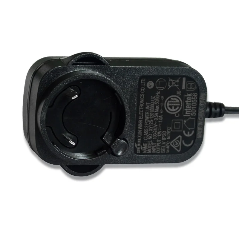 Interchangeable version 12v 1a power supply adapter