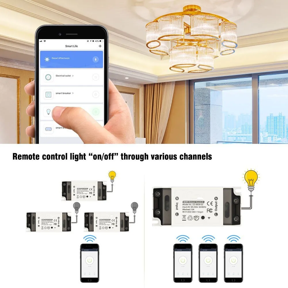 3300W Tuya Home Smart switch Water Heater  Air condition Light Controller 15A wifi Switch Controller
