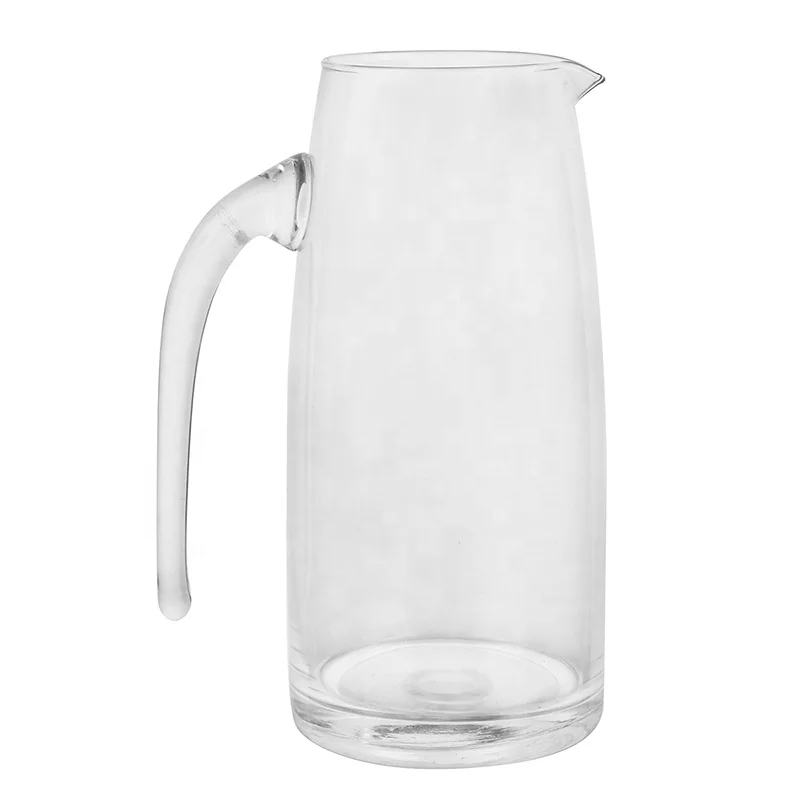 Glass Water Pitcher with Spout 51 Oz Elegant Serving Carafe for Water, Juice, Sangria, Lemonade, and Cocktails Beverage Pitcher