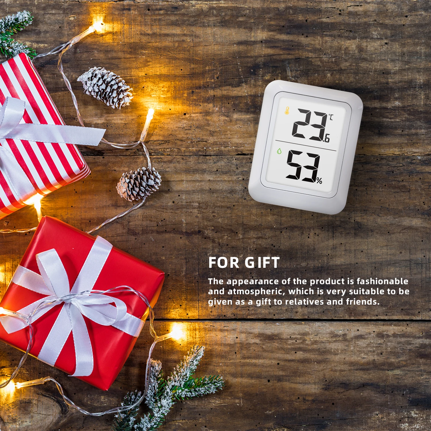 Comfortable display of small smart thermometer and hygrometer suitable for bedroom and living room