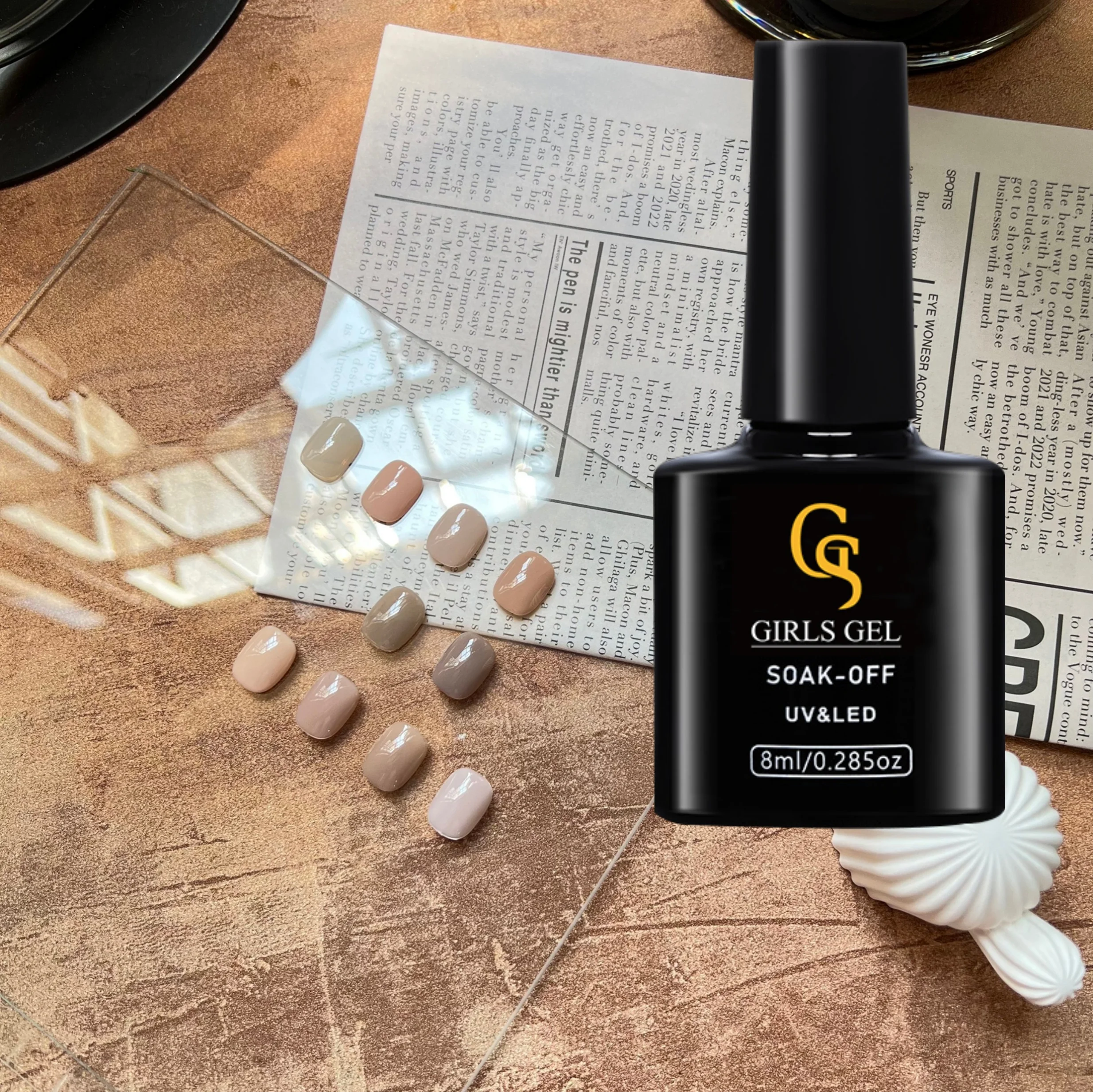 GS Girlsgel Beauty заводская цена бесплатные образцы гель лак для ногтей веганский гель лак набор УФ светодиодный гель лак
