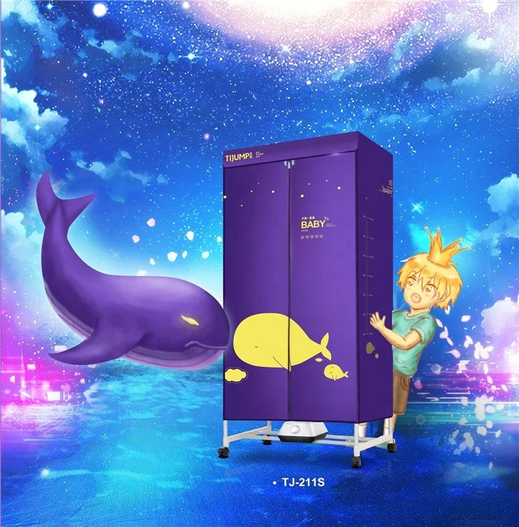 Semi-automatic1500W PTC household hanging electric portable hot air folding clothes dryer