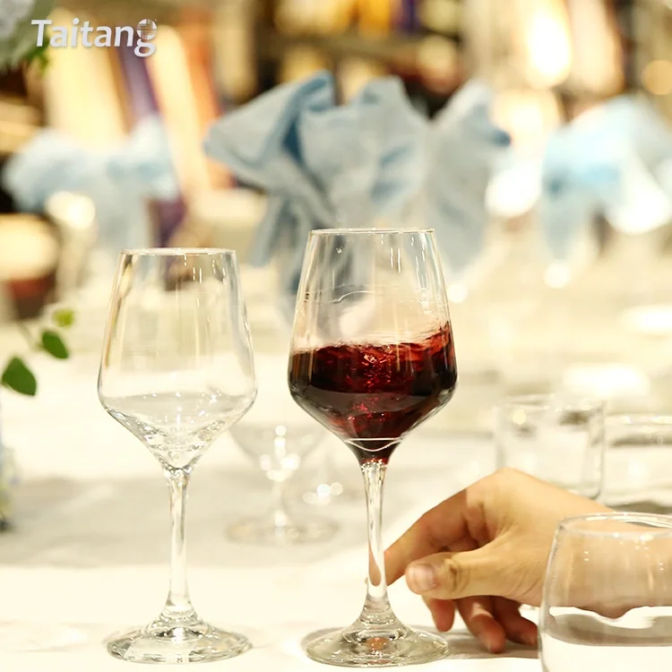 Taitang Custom 350Ml Glass Cup Wedding Party Reusable Party Wine Glass Cup