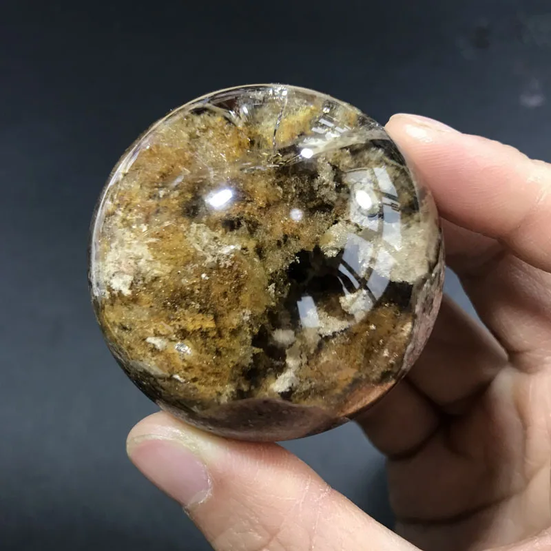 Wholesale natural red ghost phantom quartz healing crystal sphere for healing gift