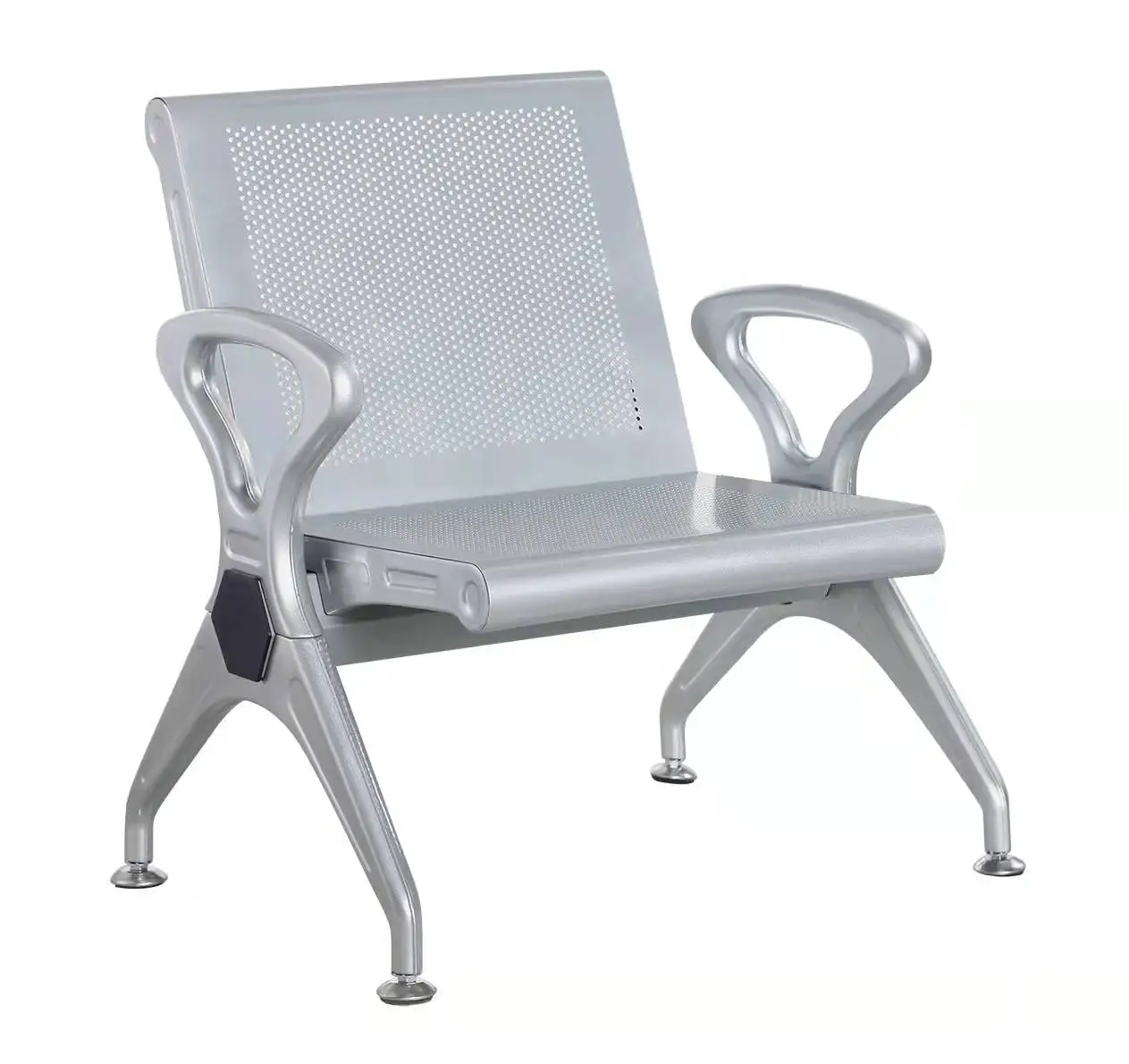 Project Infusion Metal 2 3 4 5 Seats Hospital Waiting Chair Railway Station 3 Seats