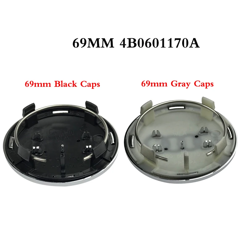 69MM 4B0601170A Auto Rims Wheels covers Custom Car Wheel Center Hub Caps For Audi TT A3 A4 A5 A6 A7 A8 Q5 R8 S4 S5 S6