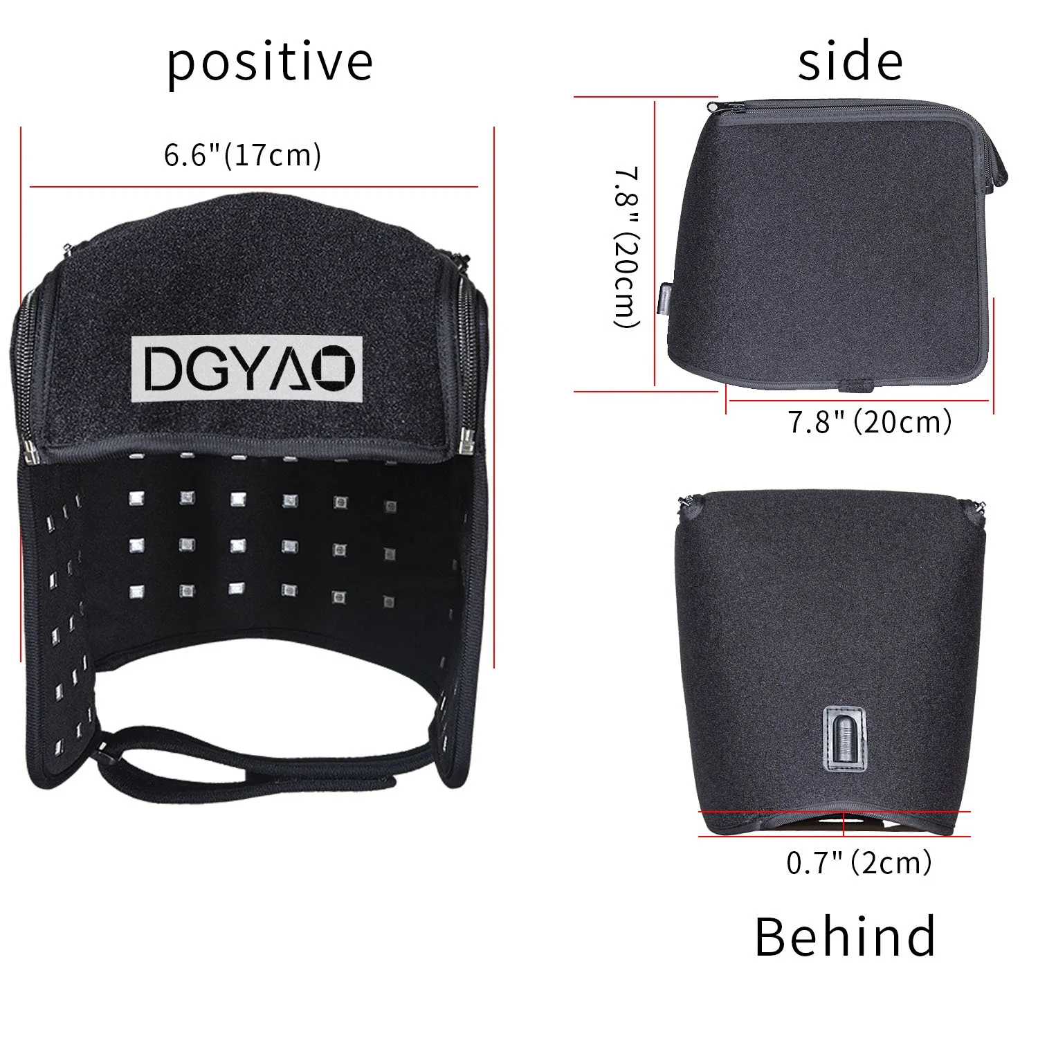 DGYAO Red Light Therapy Laser Portable Therapy Helmet Hat Red Light & Infrared Light Therapy