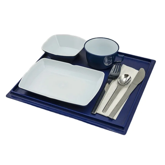 Airline Plastic Plate Salad Bow Cup ABS Tableware Set