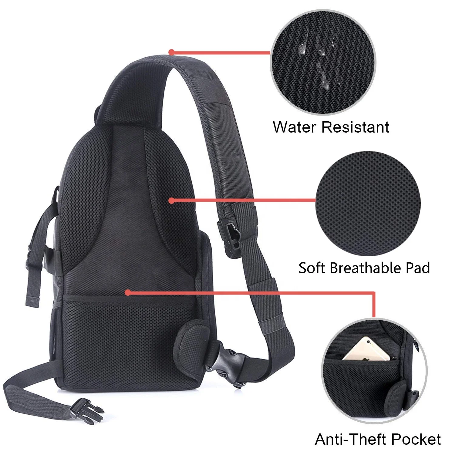 camera & video bags with tripod Holder & Removable Modular Inserts