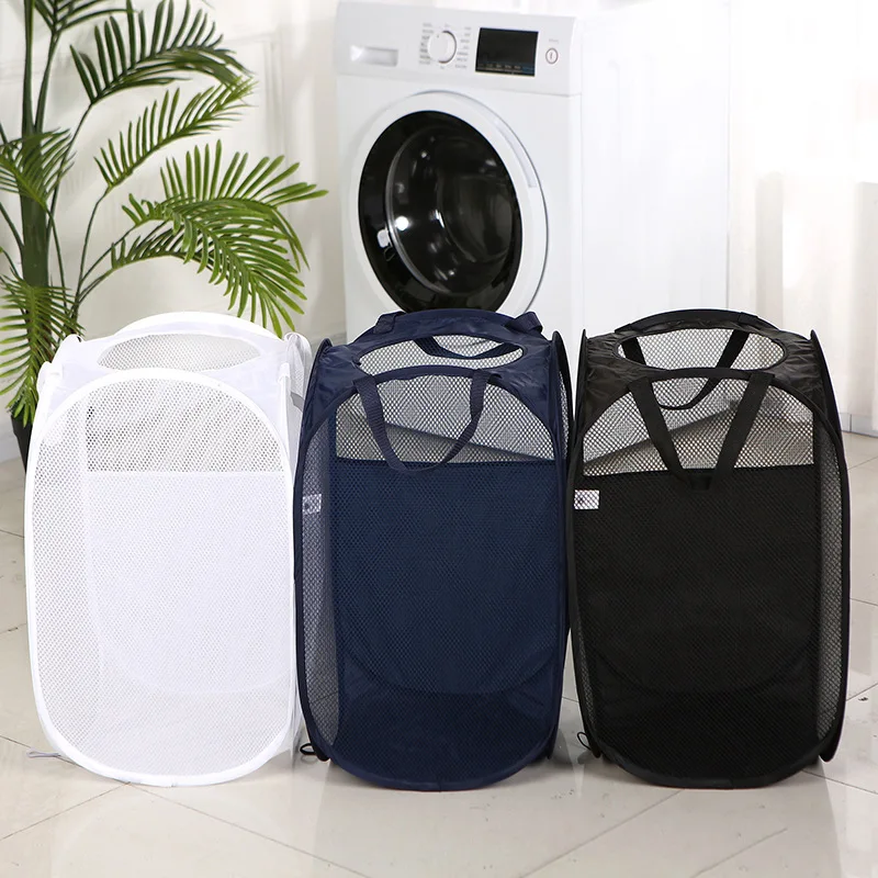 Wholesale Laundry Hamper Foldable Laundry Basket Pop Up Mesh Laundry Hamper Wholesale Clothes Organizer