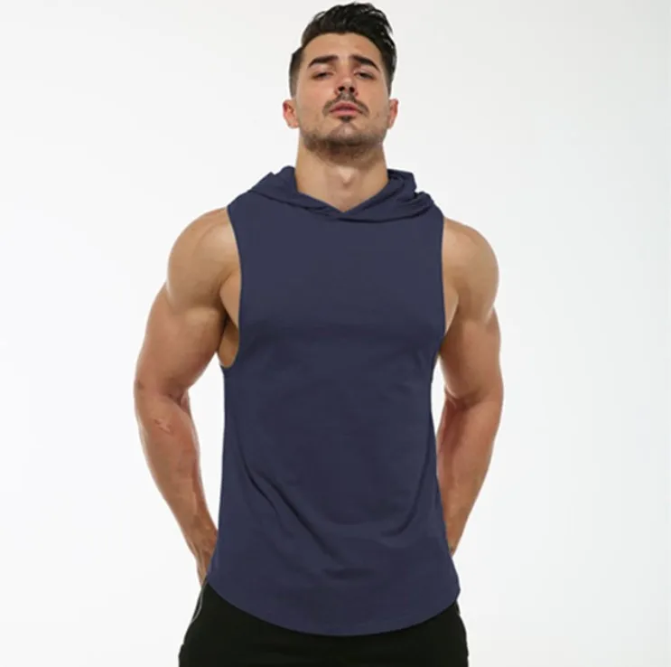 
Hot new products plain hoodies gym hoodie custom mens sleeveless pullover sweatshirts 