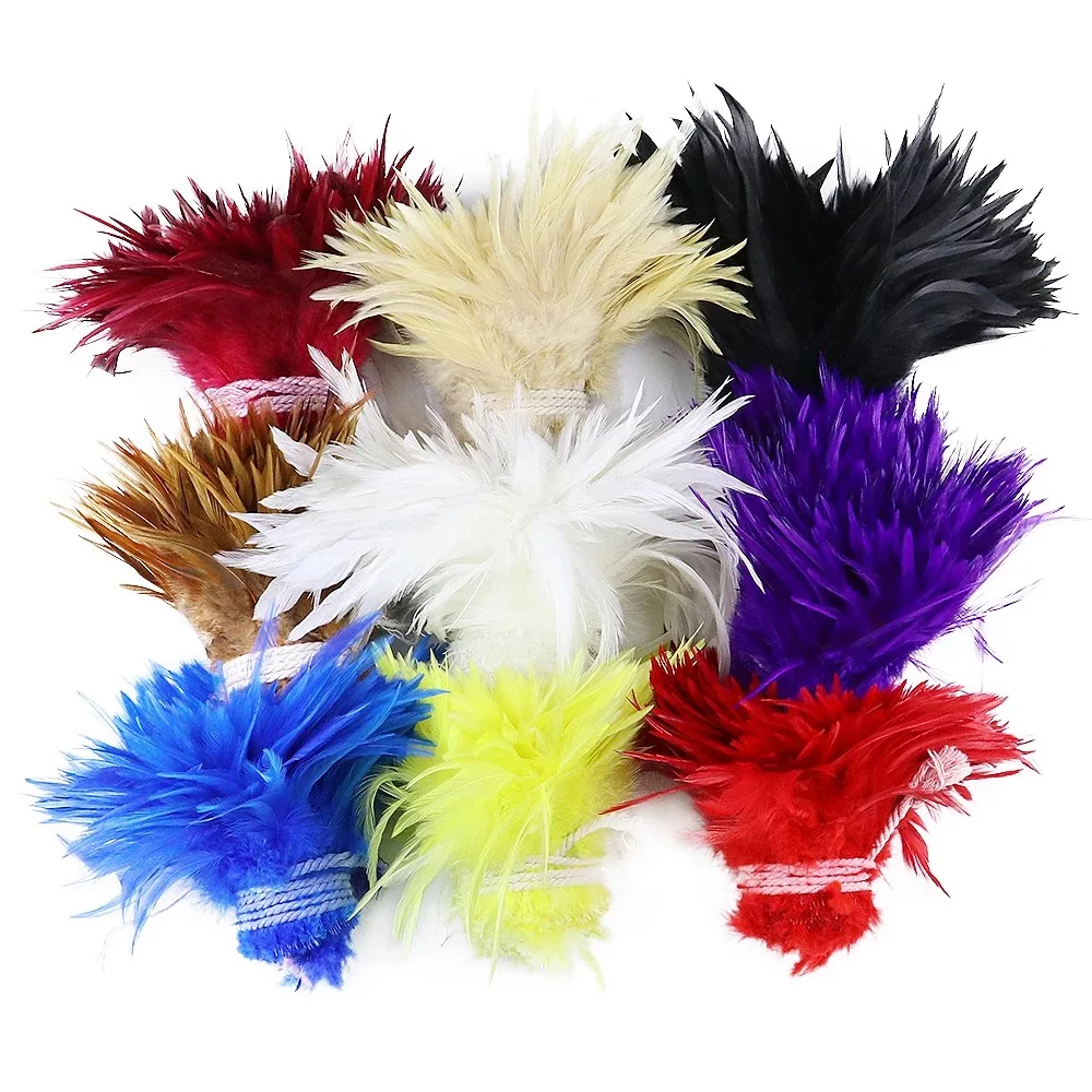 12-15cm Carnival Samba Costume 4-6' inch Bulk Sale Natural Bleached Multi-Color Dyed Chicken Rooster Tail Feather