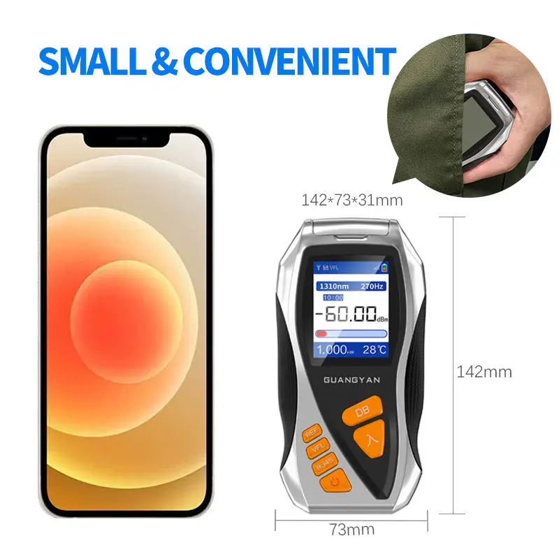 GUANGYAN Y9 4G network remote high-precision optical power meter 4 in1 Red integrated VFL 5/15/20/30 km Rj45 cable tester