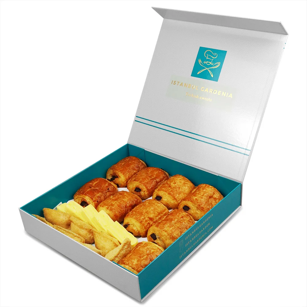 Luxury Magnetic Box for Sushi Food Packaging Custom Logo Rigid Board Folded Takeout Box For Sushi
