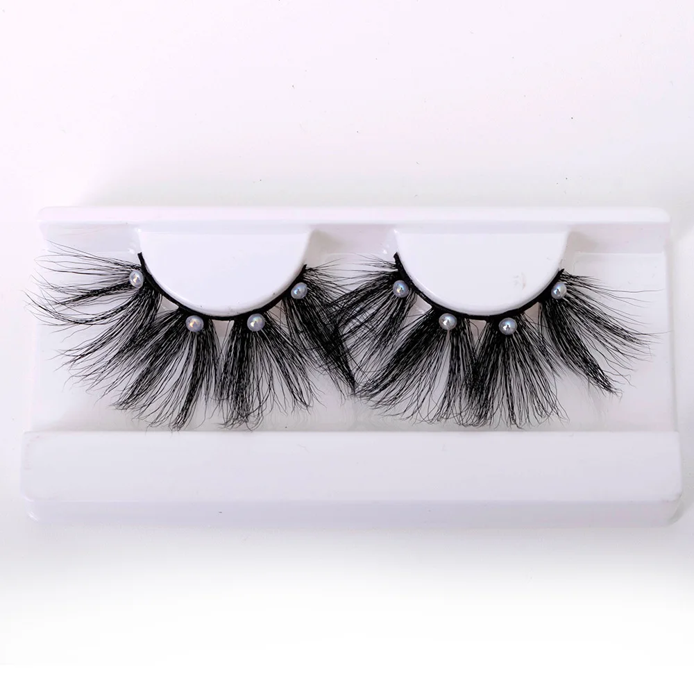 New Arrival Diamond Faux Mink Eyelashes 3D natural false Lashes fluffy Colorful Full Strip Lashes with Diamonds Wholesale Vend 1