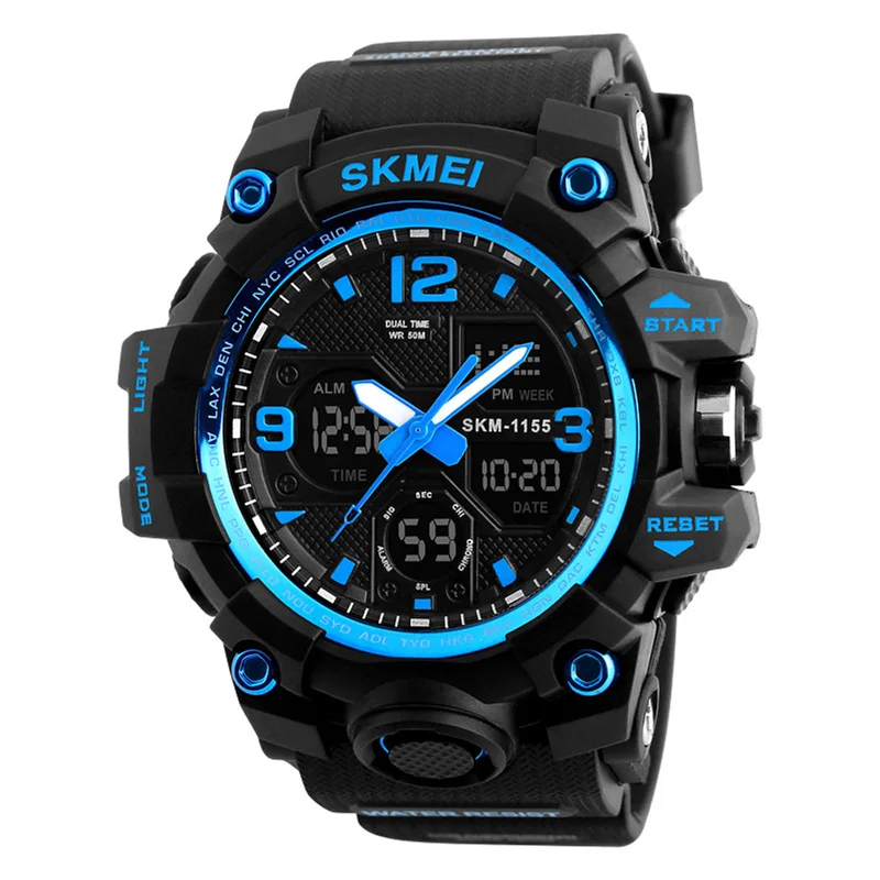  Цифровые Спортивные мужские наручные часы skmei 1155B с