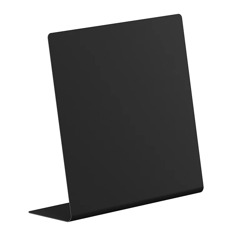 Stainless Steel Magnetic Message Board Dry Erase Board with Solid Metal Base Black Desktop Memo Board