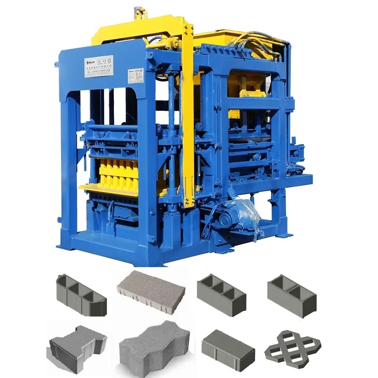 Automatic QT5-15 brick making machinery concrete block making machine