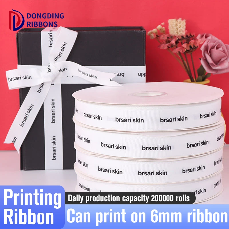 Wholesale Factory Direct High Density 25mm Polyester Ribbon Customized With Logo Gift grosgrain Ribbon For Packing